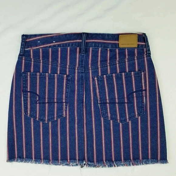 American Eagle 6 Regular Hi Rise Mini Skirt Blue - Picture 1 of 9
